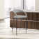 Ramona Modern Counter or Bar Height Barstool with Arms and Open Low Back in Iron Frame and Faux Leather