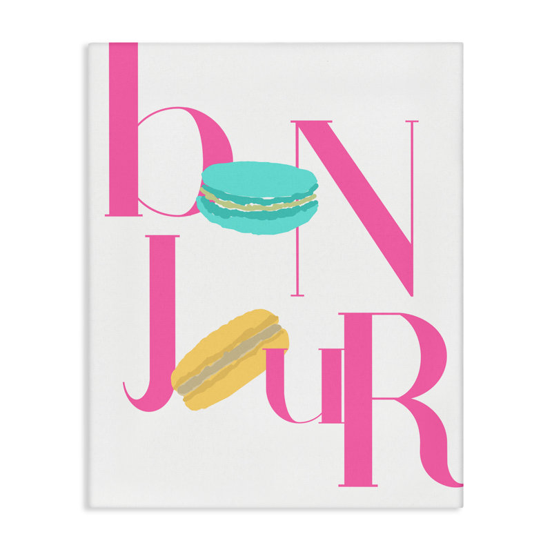 Bonjour Macarons, toile par ANNA QUACH, H 20 po x l 16 po
