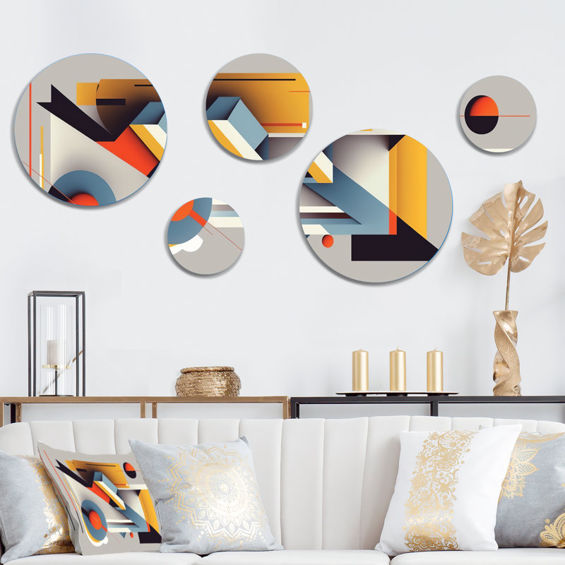 Ensemble de 5 décorations murales V