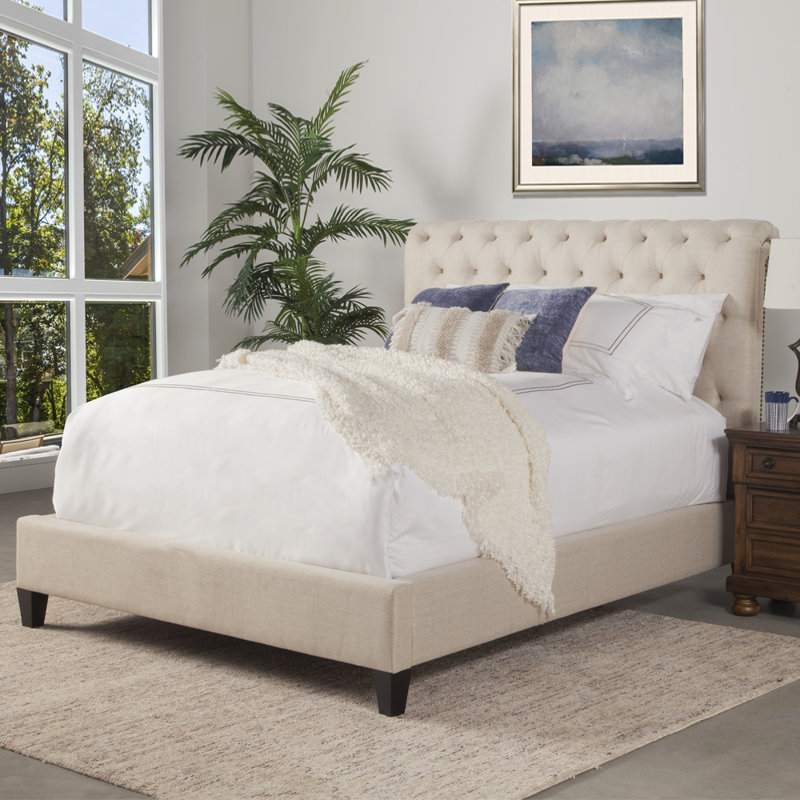 Wooton Upholstered Standard Bed, Natural, King