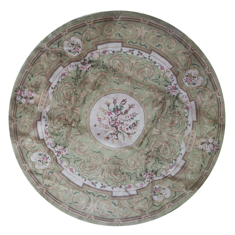 Wool Oriental Area Rug in Green