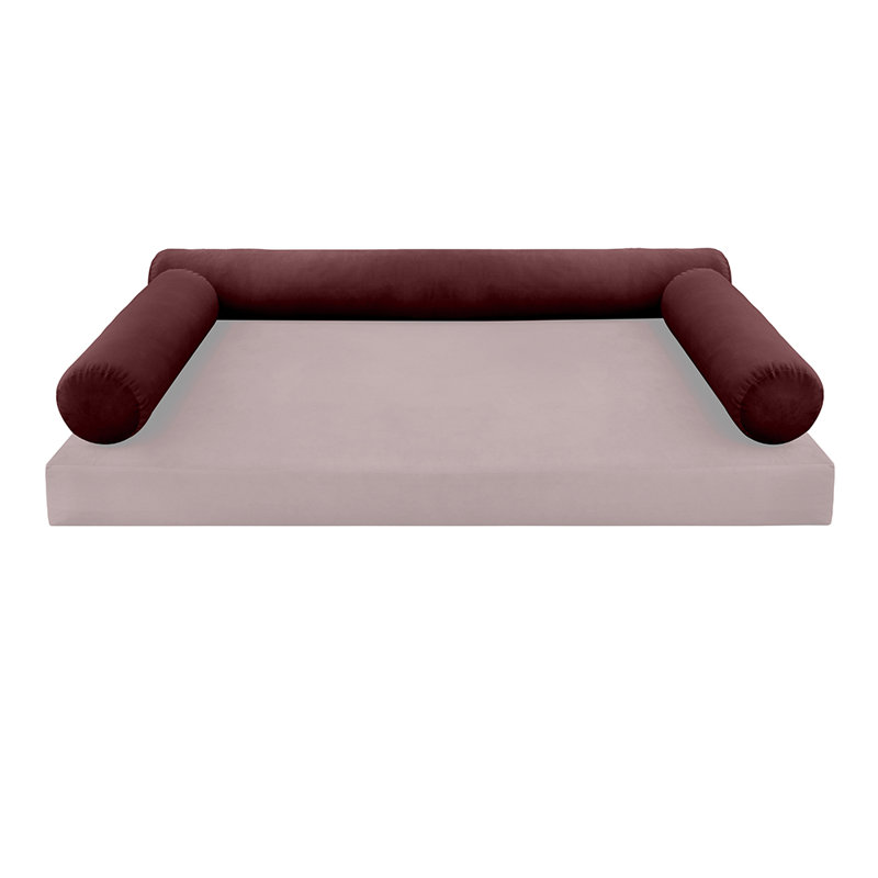 Housse de coussin en polyester / mélange de polyester, Brun-rouge