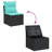vidaXL Sofa Set with Cushion 4 pcs Poly Rattan