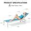 Ensemble de chaises longues inclinables en aluminium 75,79 po Antrea-281208760