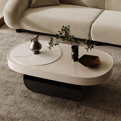 Modern minimalist oval coffee table