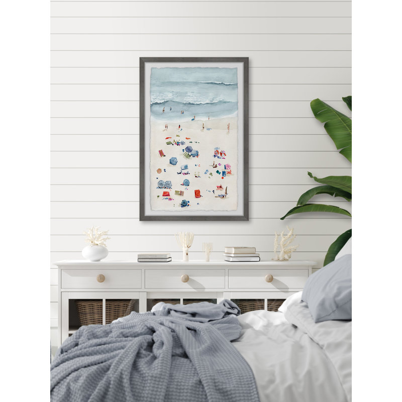 «Beach Time» par Marmont Hill - reproduction de cadre photo, H 18 po x l 12 po x 1,5 po