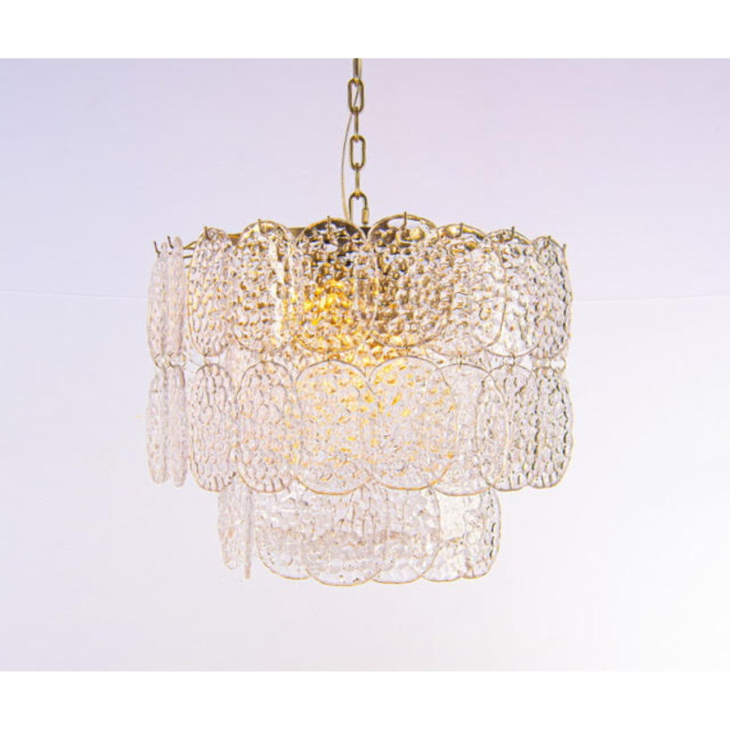 Lustre suspendu en verre Light Valere, Bronze, Cognac, H 11 po x l 16 po x P 16 po