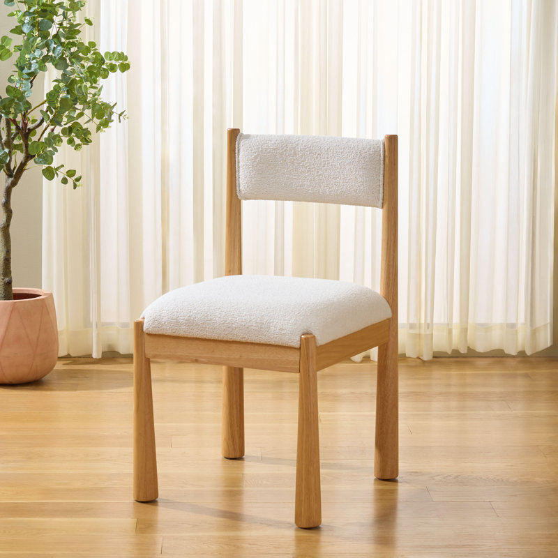 Chaise Makiko, Blanc, Noyer