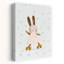 Happy Skating Bunny Playful Whimsical Contemporary Rabbit Forest Wall Art Print 1 Piece Wrapped Canvas Wall Art-344516873