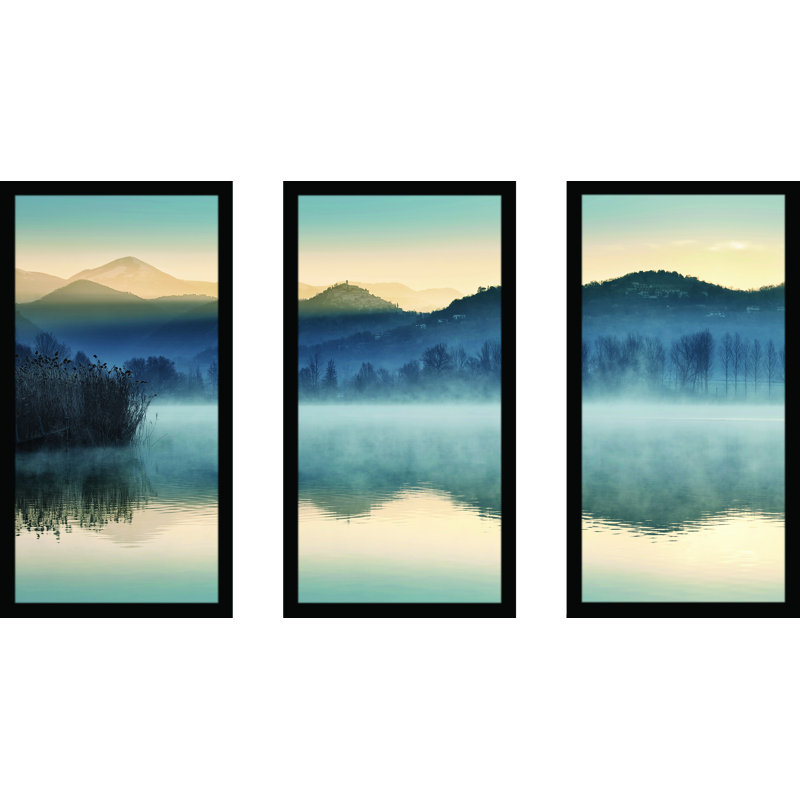 «Quiet Morning», ensemble de 3 reproductions de photos sur acrylique, H 25,5 po x l 40,5 po x P 1 po