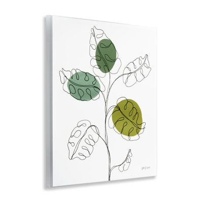 "Modern Garden Leaves", art mural sur toile par Yvette St. Amant