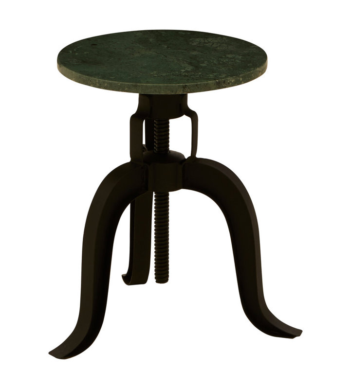 Counter Stool with Metal Frame, Green/Black