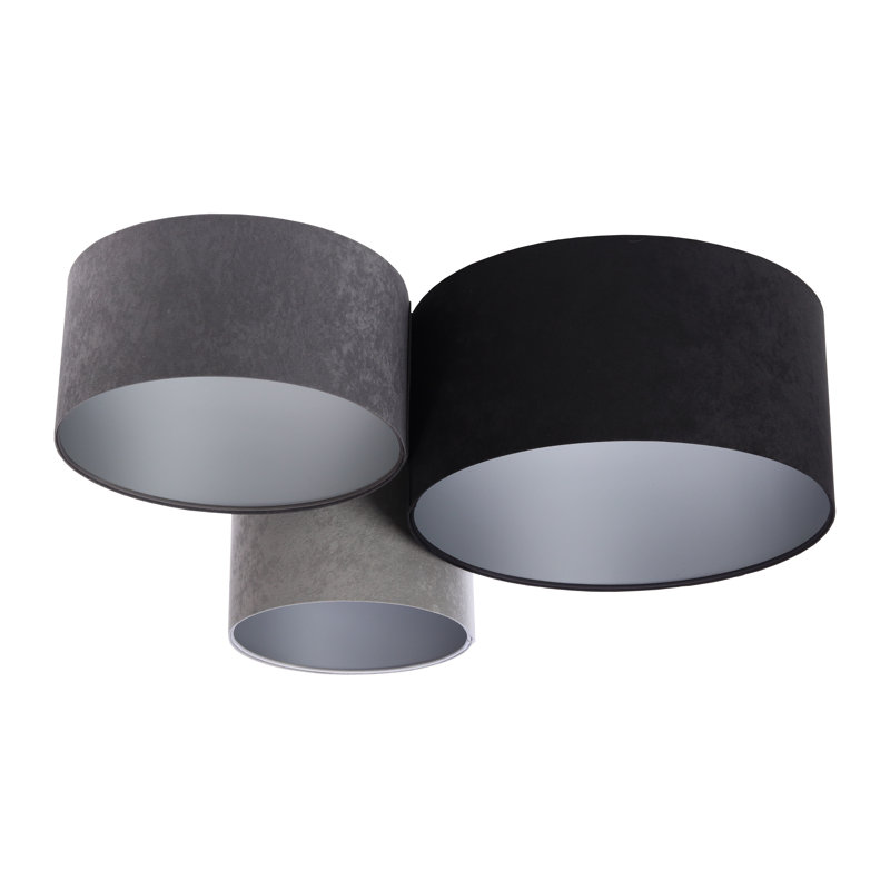 Corinne Flush Mount, Black/Silver/Dark Grey