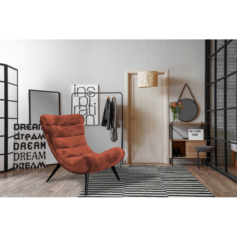 Owlswick Upholstered Swivel Slipper Chair, Light Brick