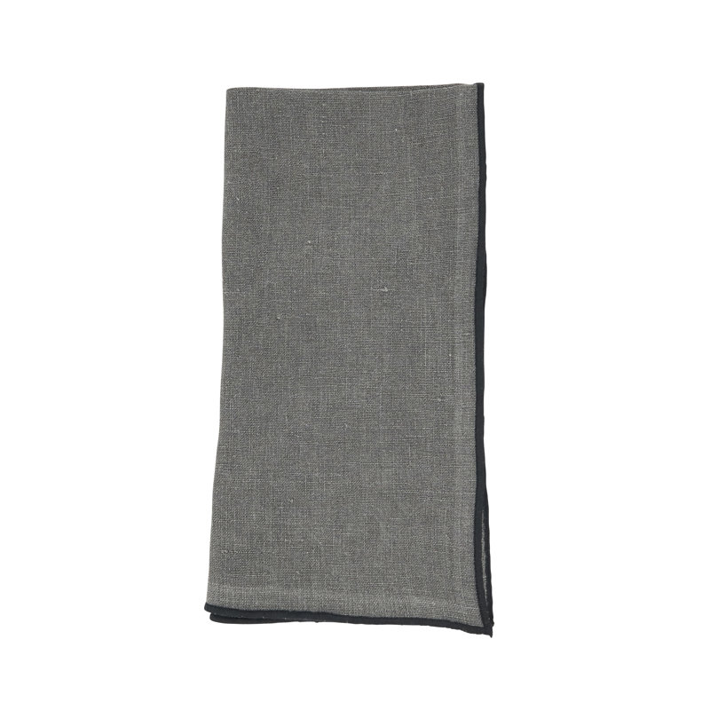 Dartmouth Linen No Pattern Square Napkin, Slate