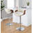 Swivel Upholstered Adjustable Height Counter Stool with Metal Frame-92718782