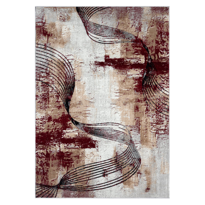 Vladya Abstract design Area Rug, Rectangle 2' x 3'3"