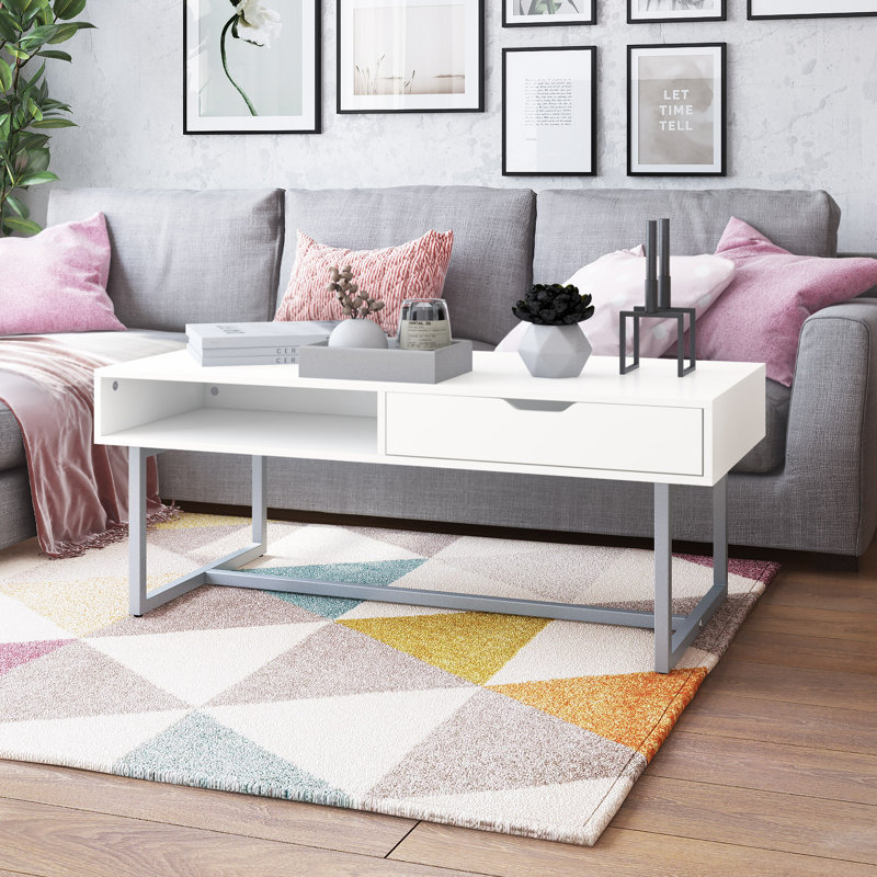 Aubagne Single Coffee Table, White