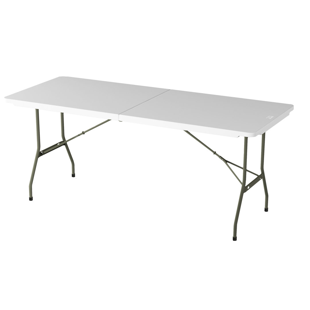 71" Plastic Rectangular Portable 6-Foot Folding Table - Indoor and Outdoor Table Lavish Home