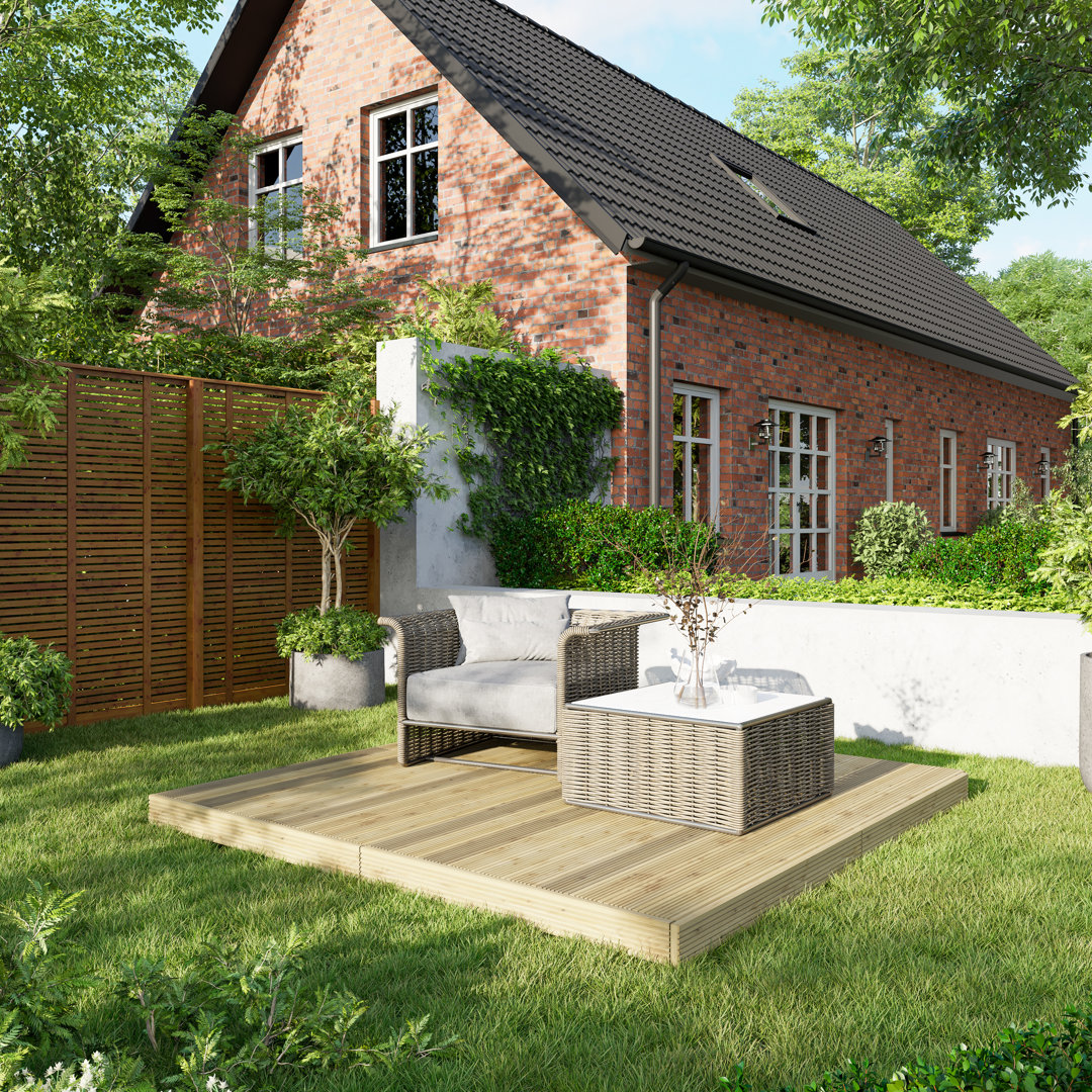 Powersheds 8 x 8ft Timber Pressure Treated Decking Kit - No Handrails