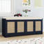 Banc de rangement moderne en rotin