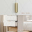 Ensemble de rangement pour garde-robe de 133,8 po de largeur avec 2 tiroirs et miroir
