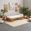 Chaise en bois d'acacia pour l'intérieur et l'extérieur avec coussin et traversin