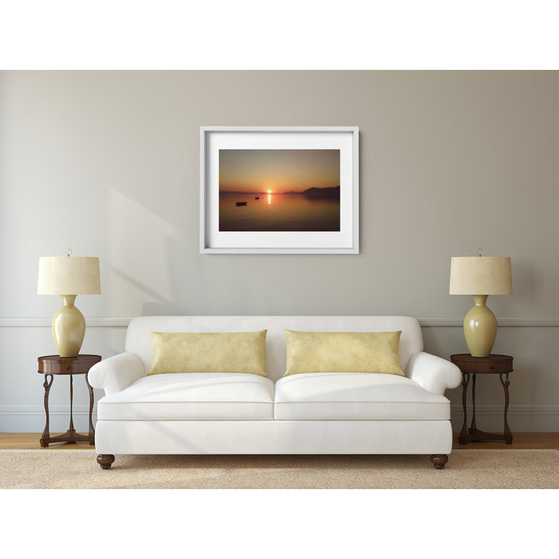 Distant Shores Print by Joseph Regan, 26" H x 36" W x 0.75" D, White