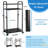 Three-Tier Computer Tower Stand, Height Adjustable, CPU Holder, With Locking Casters, Black