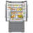 Samsung Bespoke AI 30 cu. ft. 3-Door French Door Refrigerator with Zero Clearance Fit and In-Door Tall Water Dispenser in Stainless Steel-124251141-124251143