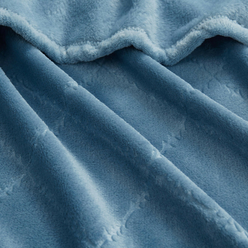 Jeté en molleton ultra doux, Bleu Wedgewood