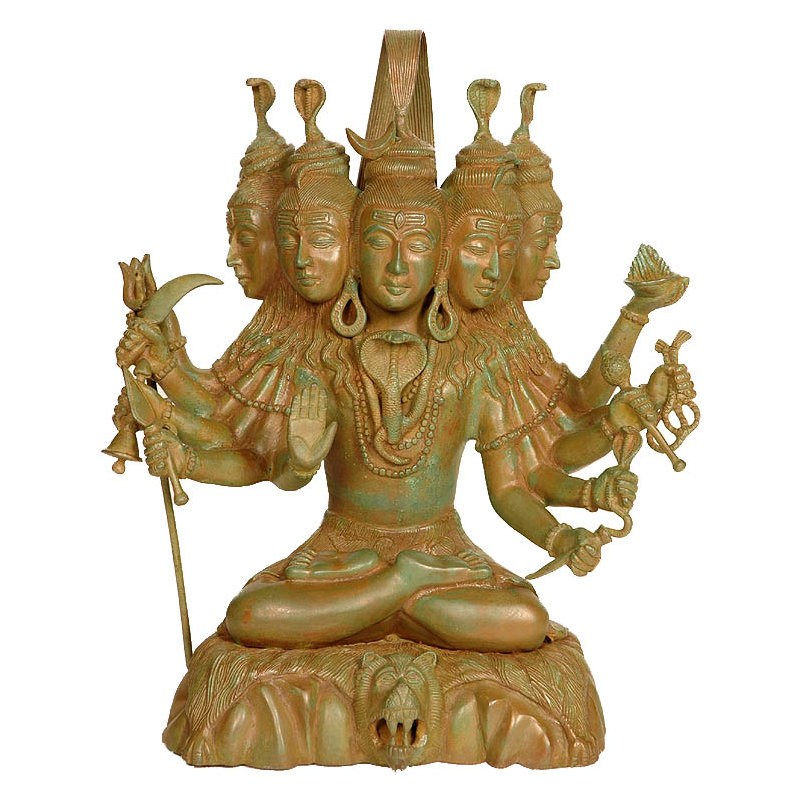 Dashabhujadhari Panchamukha Shiva, assis