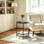Ensemble de table en métal 3 pièces, tables imperméables pour l'intérieur et l'extérieur -1243523326