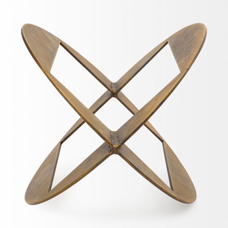 Sculpture de table Melun, H 9 po x l 9 po x P 9 po, Or