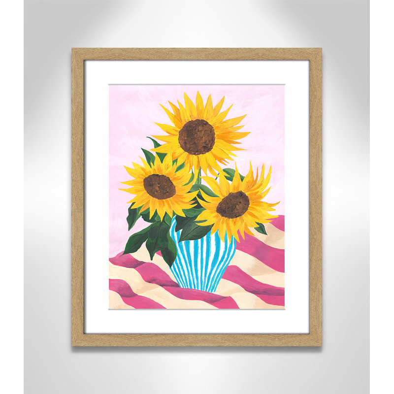 Tournesol couleurs par Violets Print House, L 16 po x H 19 po, Imprimé mat, Naturel