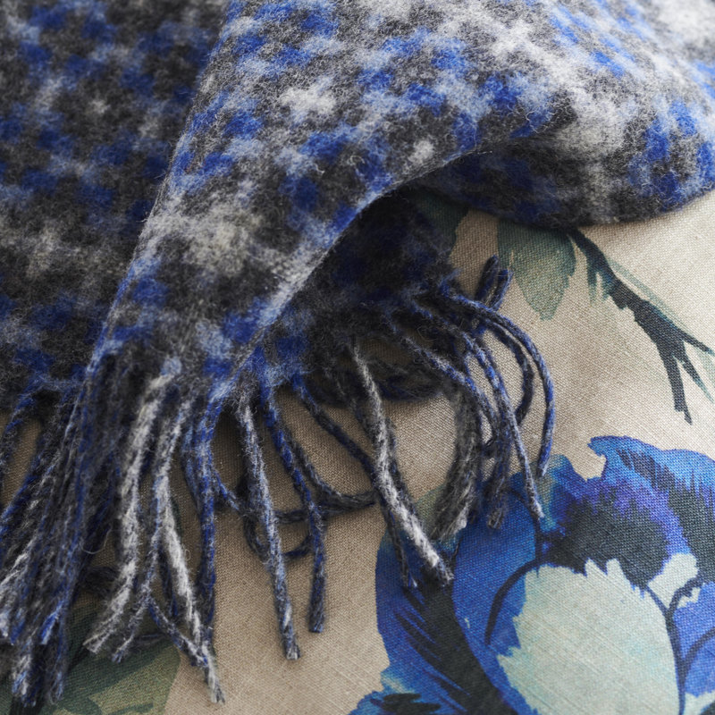 Pembroke Woven Throw, Cobalt