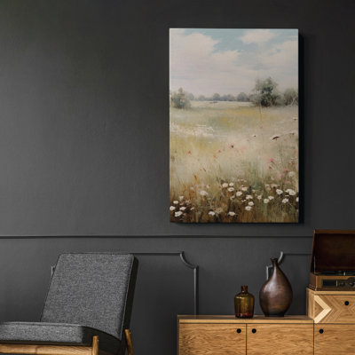 Reproduction florale rétro CCxxxiv - peinture sur toile tendue