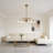6-Light 29.5" Modern Linear Sputnik Chandelier
