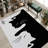 High-Quality Soft Pile Rug Featuring an Abstract Artistic Print in Neutral Tones Ideal for Enhancing the Aesthetic Appeal of Your Living Room or Bedroom-901267382