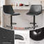 Birecree Leather Seat Adjustable Counter Height Modern Swivel Bar Stools with Backs Island Chairs for Home Kitchen-1123459942-1133327418