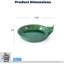 Bain d'oiseaux décoratif en céramique artisanale, style vintage, avec détails d'oiseaux. Abreuvoir extérieur pour oiseaux.-1206646489