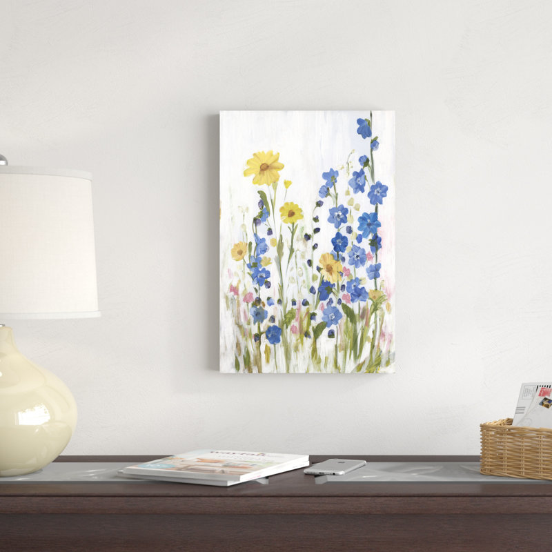 " Periwinkle Wildflowers II ", 18" H x 12" W x 1" D
