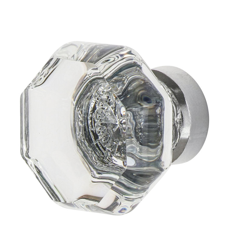 Waldorf 1.375" Length Geometric Knob, Bright Chrome