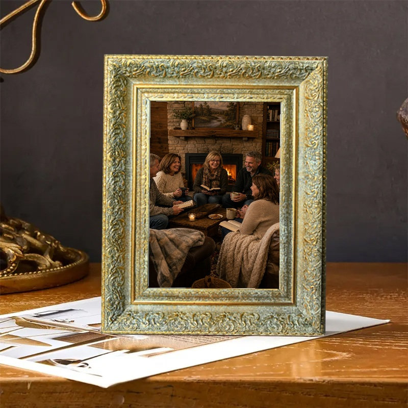 Cadre photo élégant antique en or antique 1PC pour photos 11 po x 14 po et mémoire de voyage, Antique Gold, 1, 11" W x 14" H