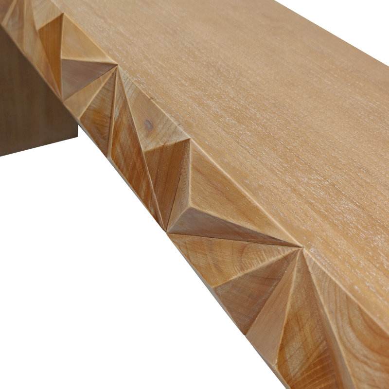 Console moderne en bois géométrique moderne avec finition brun foncé