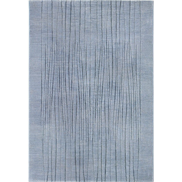 Ebern Designs Nardine Abstract Flat Weave Blue Area Rug | Wayfair.co.uk