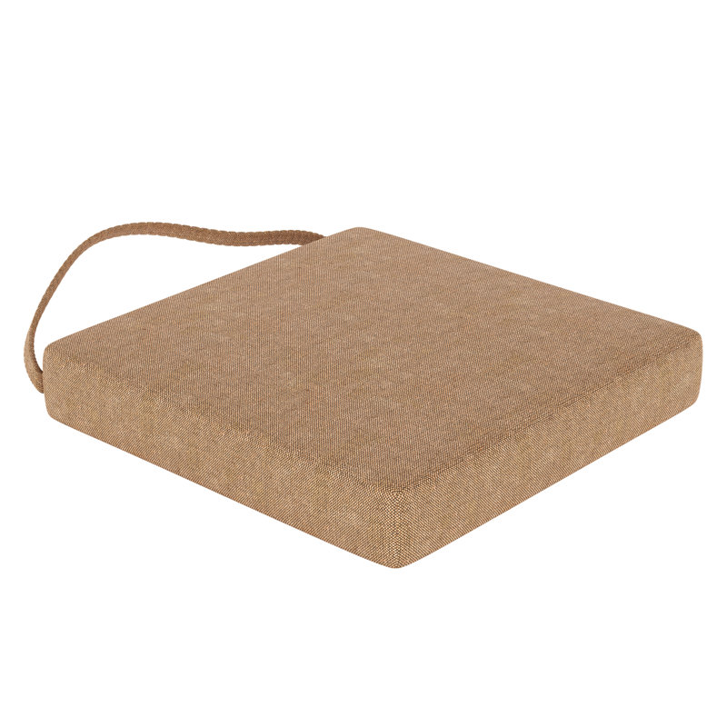 Sunbrella® Indoor/Outdoor Dining Chair Cushion, Canvas Heather Beige Sunbrella® Canvas
