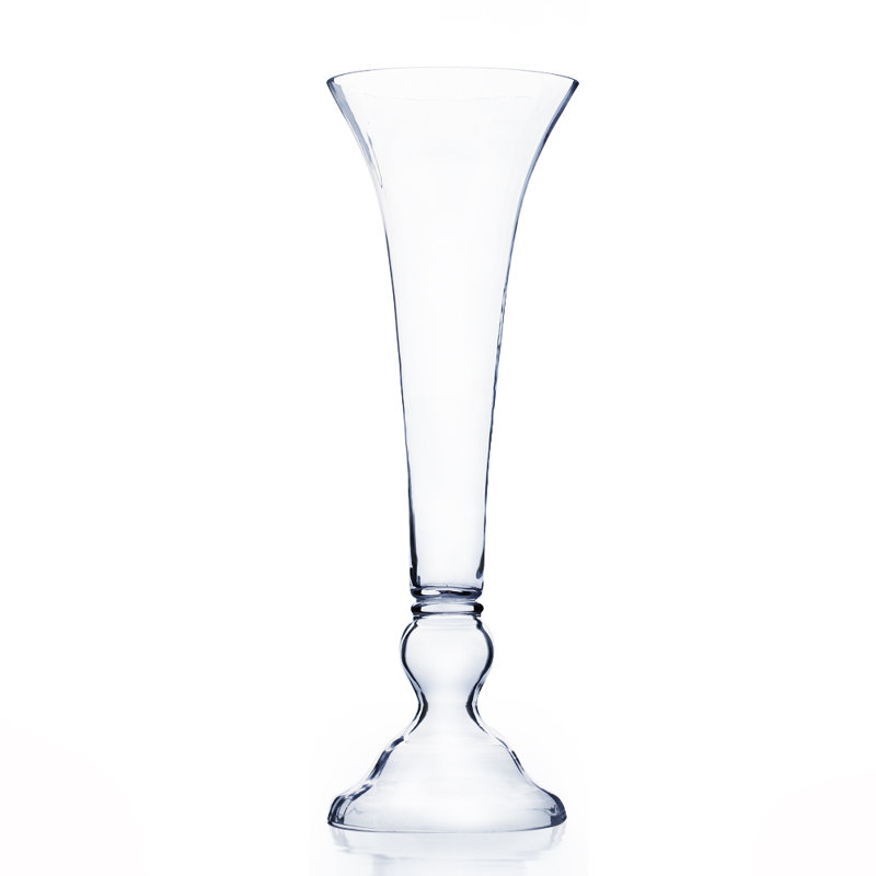 Vase de table en verre transparent Alyson 23,5 "