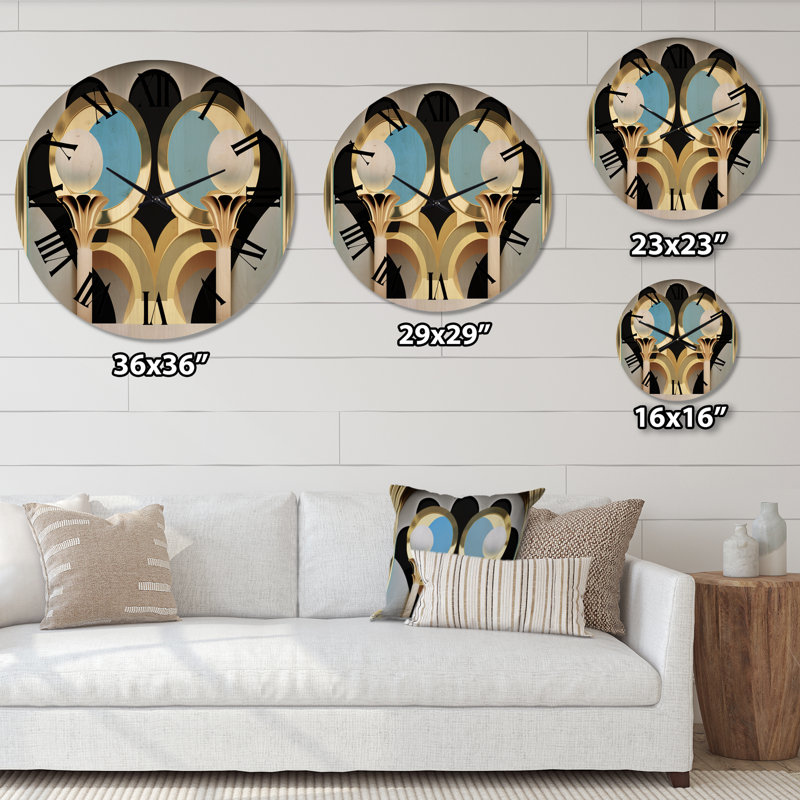Horloge murale surdimensionnée en bois, Moyenne