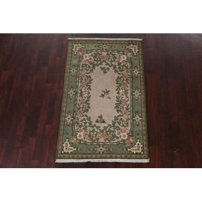 Tapis floral népalais népalais à motif floral 4 x 6
